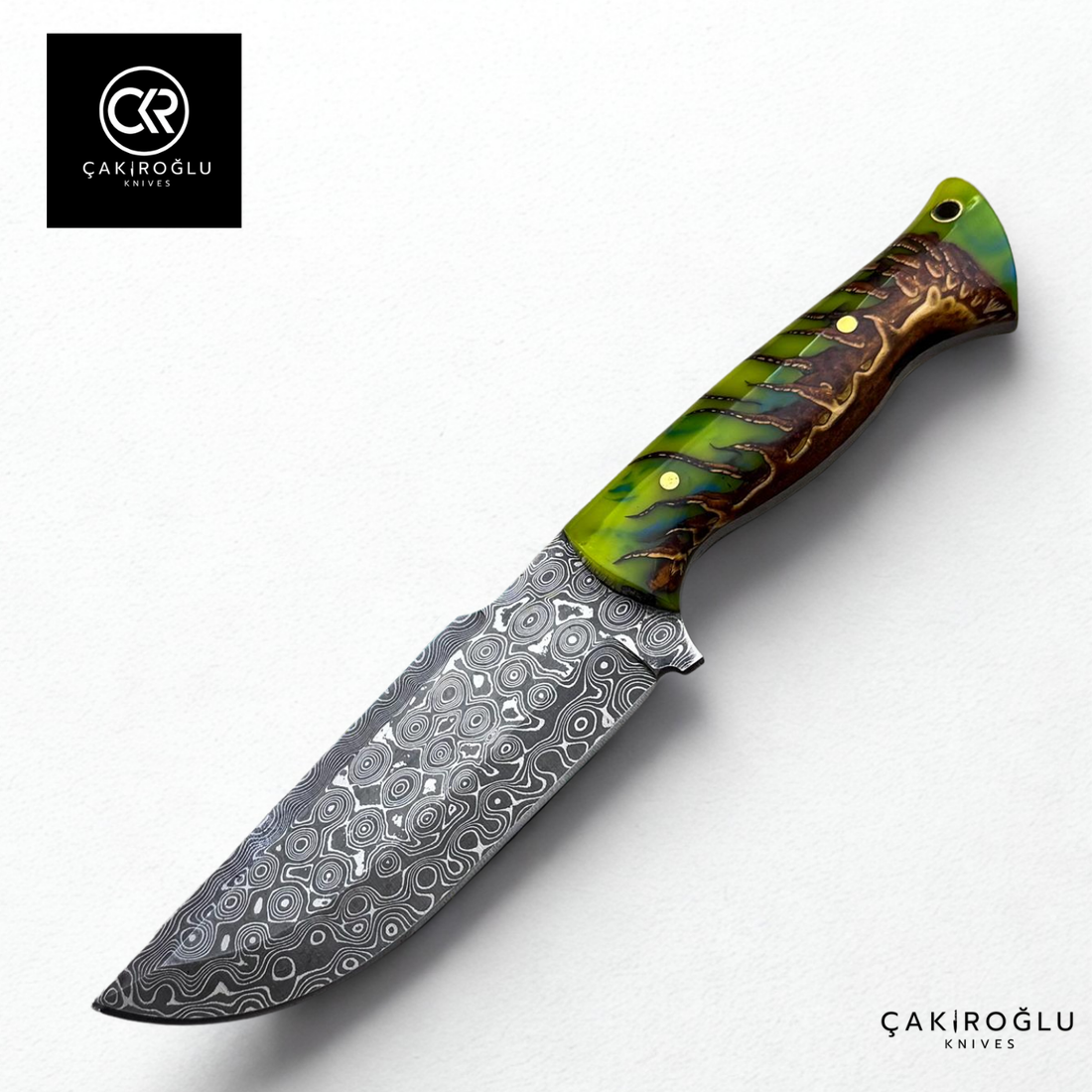 327 Mountaineer Pine Cone - Limited Edition Handcrafted Custom-made Damascus Knife