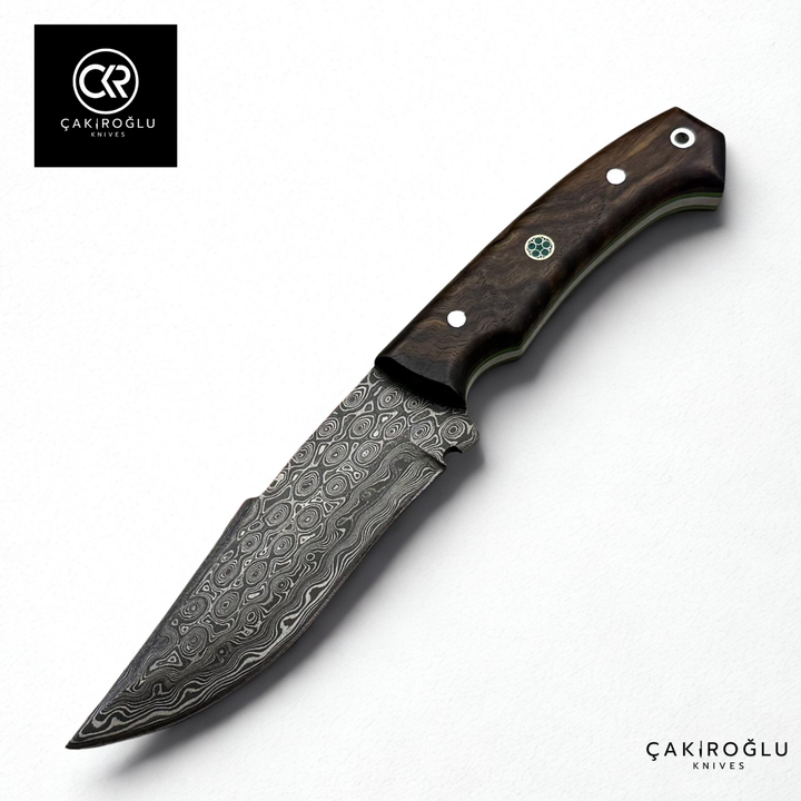 Handcrafted Custom-made Damascus Steel Hunting Knife