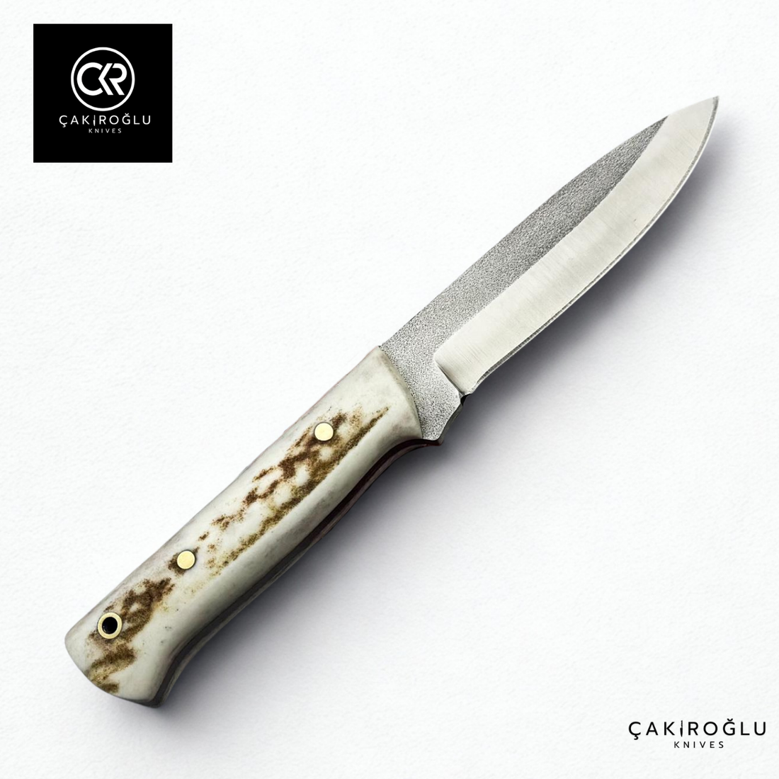 Handcrafted Custom Bushcraft Hunting Knife - N690 Böhler Steel & Deer Antler Handle