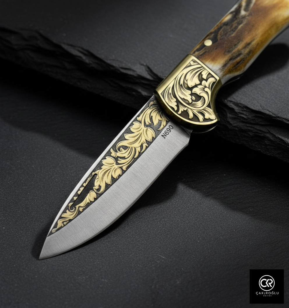 Corvus Series - Custom Handcrafted Folding Knife - Limited Edition