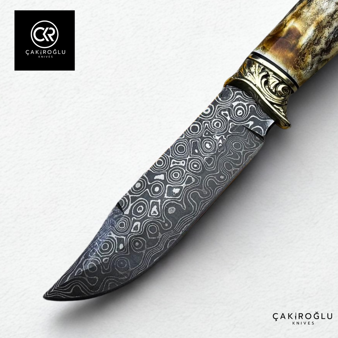 Eagle Spirit - Handcrafted Custom-made Damascus Steel Colletible Hunting Knife