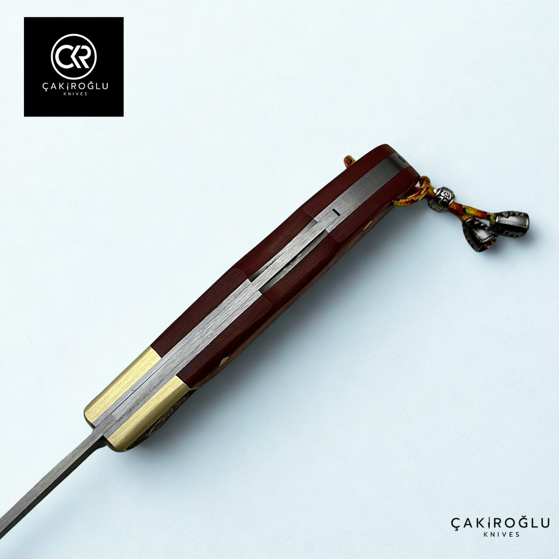 Showy Elite Micarta Version Handcrafted Custom Folding Knife - Böhler N690 Steel & Engraved Brass Handle