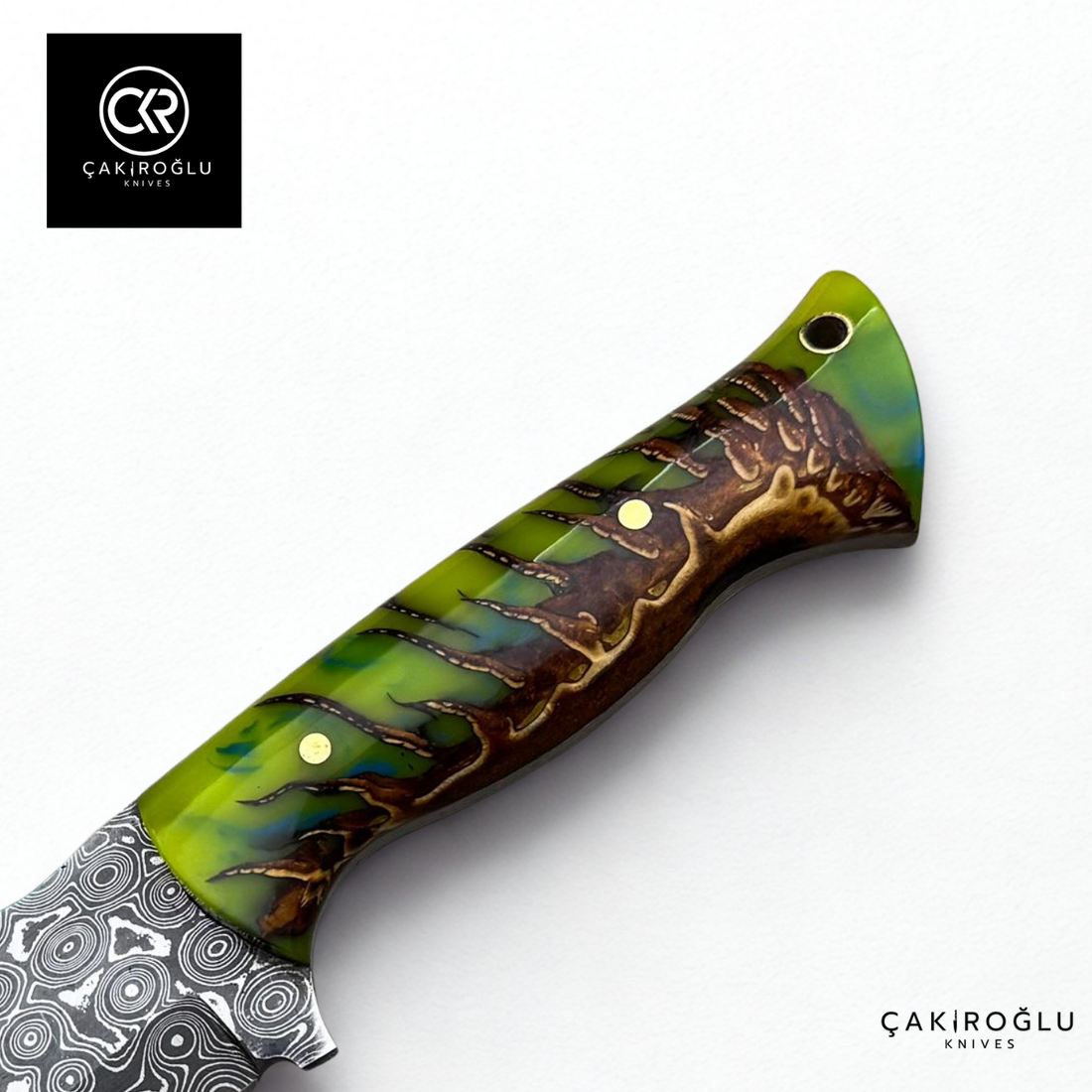 327 Mountaineer Pine Cone - Limited Edition Handcrafted Custom-made Damascus Knife