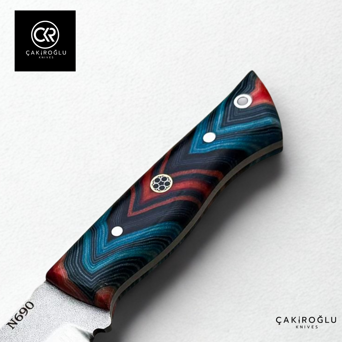 Handcrafted Custom-made Böhler N690 Steel & Stabilized Handle Tanto Model Hunting Knife