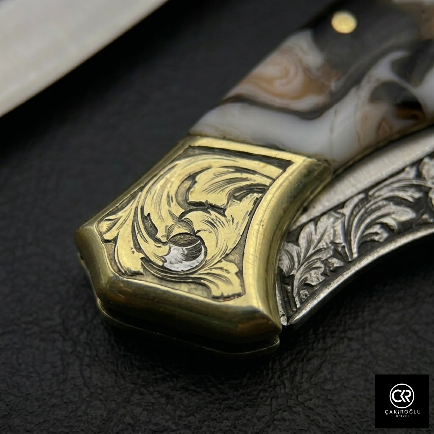 Handmade Folding Knife - Engraved Böhler N690 Steel
