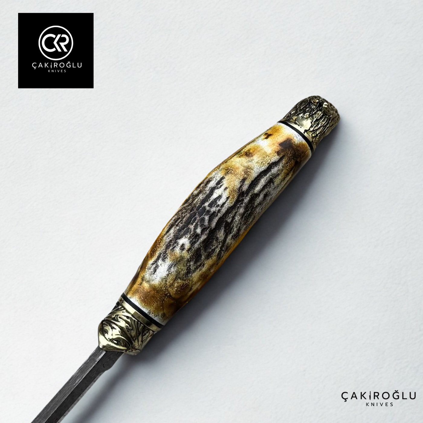 Eagle Spirit - Handcrafted Custom-made Damascus Steel Colletible Hunting Knife