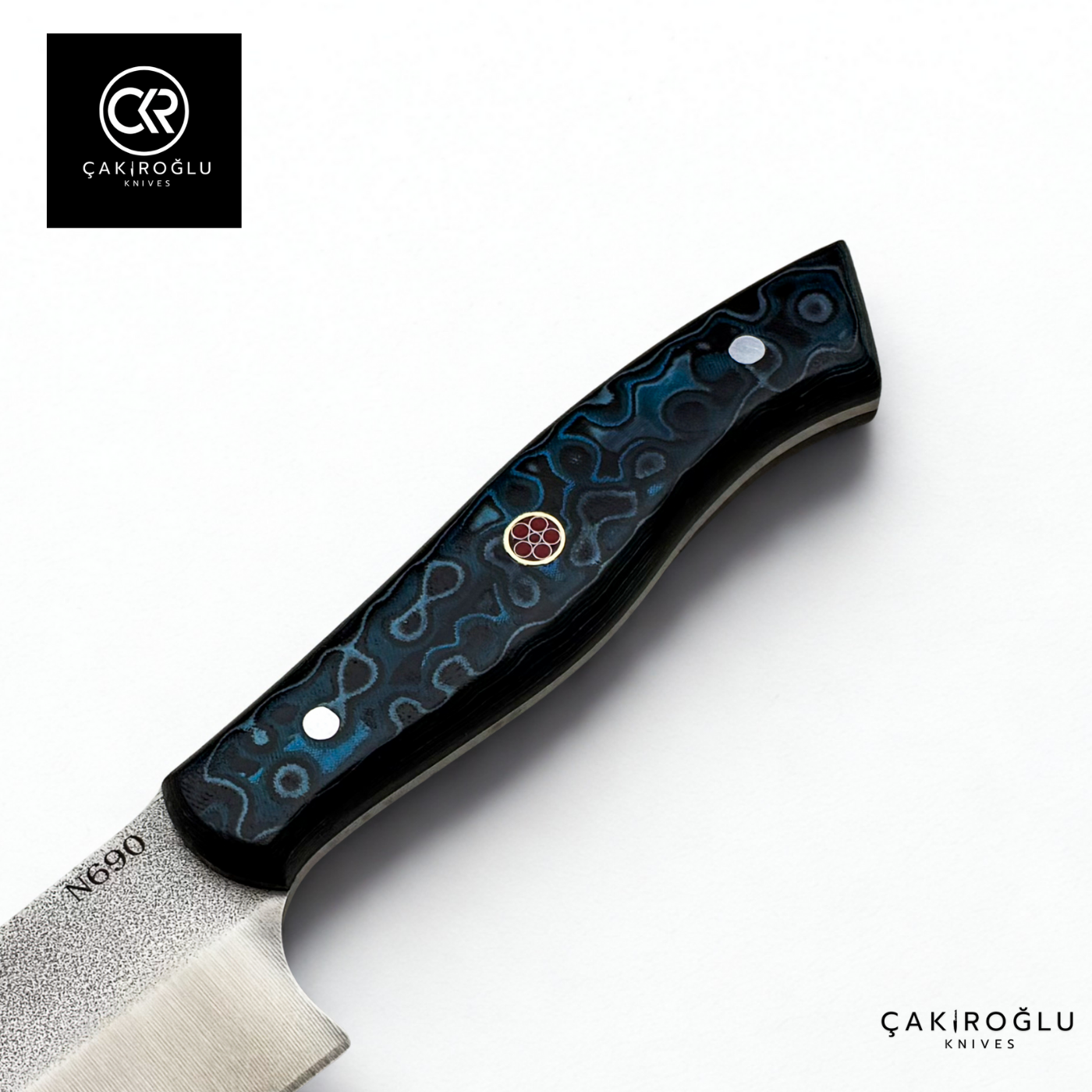 Santoku Model Handcrafted Chef Knife - Böhler N690 Steel & G-carta Handle