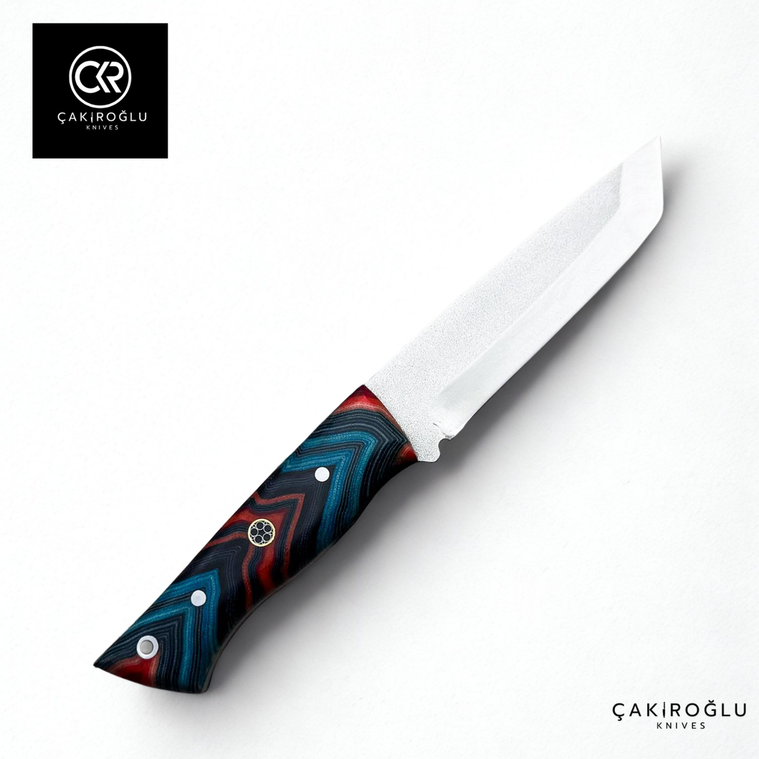 Handcrafted Custom-made Böhler N690 Steel & Stabilized Handle Tanto Model Hunting Knife