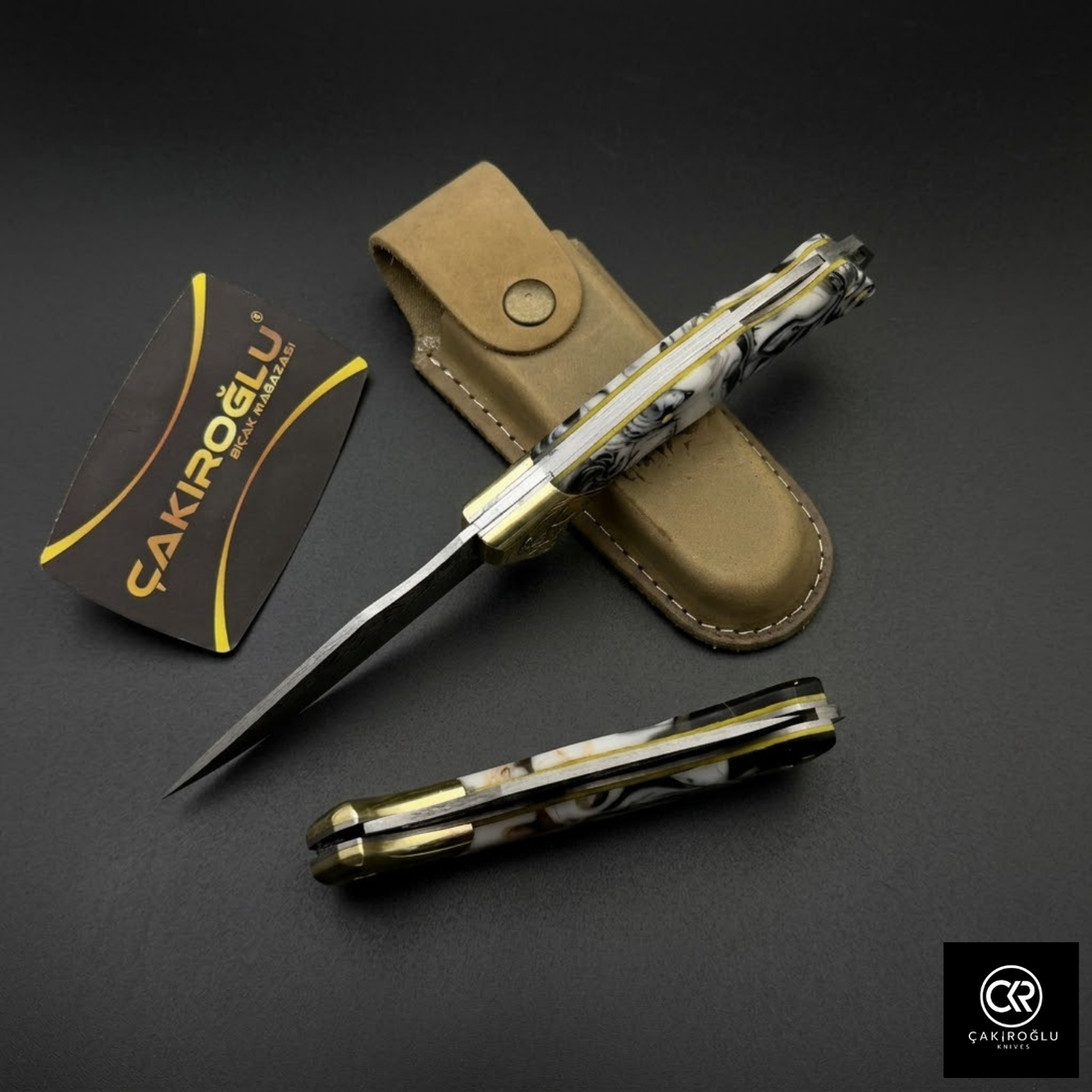 Handmade Folding Knife - Engraved Böhler N690 Steel