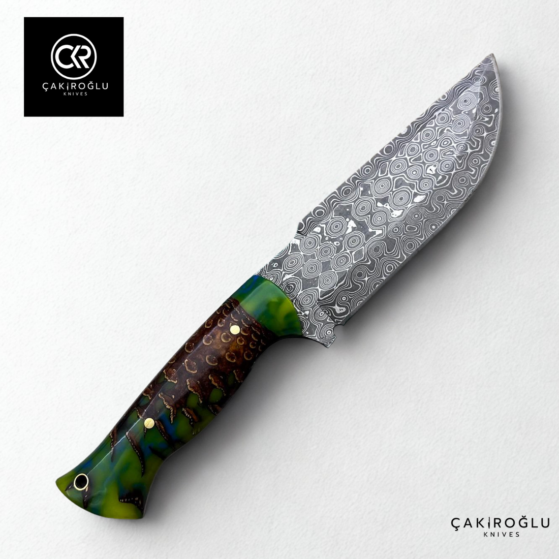327 Mountaineer Pine Cone - Limited Edition Handcrafted Custom-made Damascus Knife