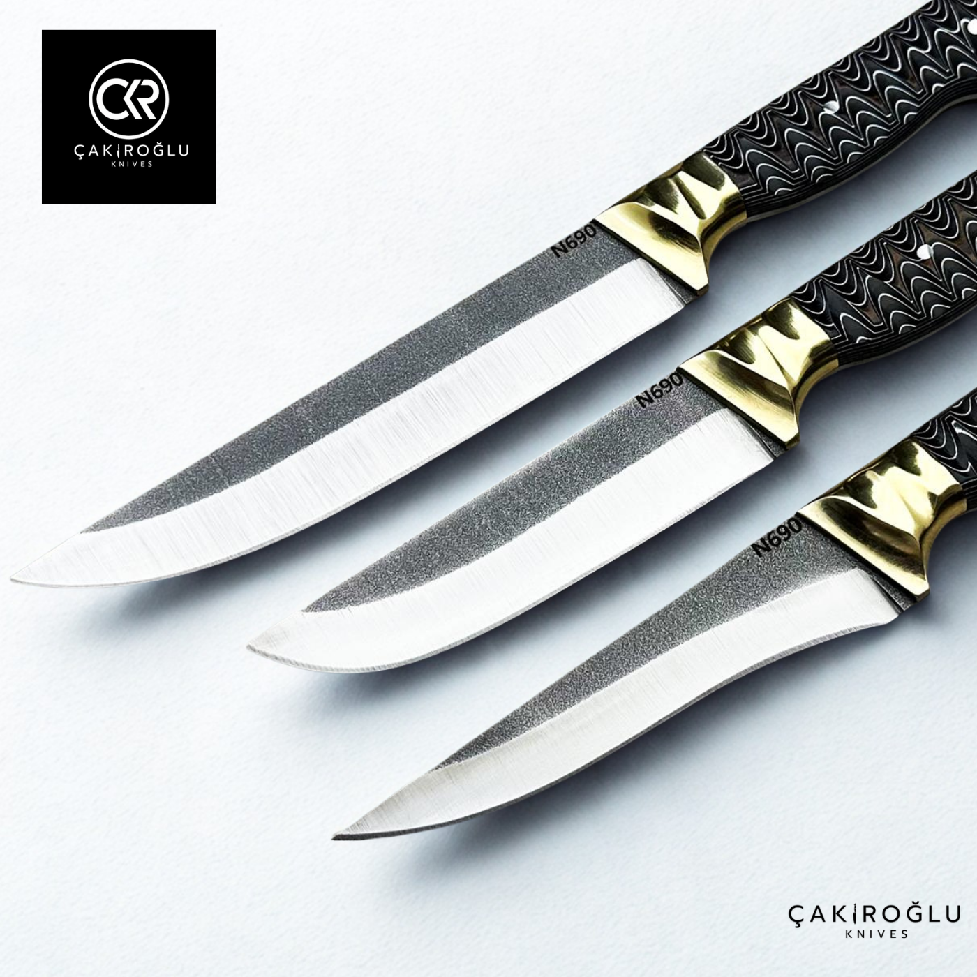 Handcrafted Custom-made VİP Premium 3-Piece Knife Set With Bag