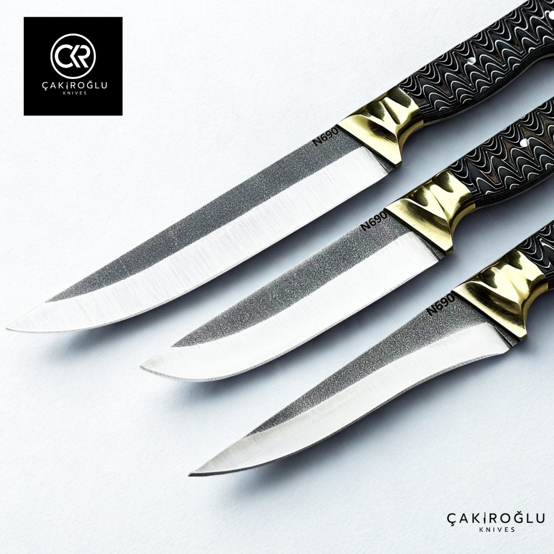 Handcrafted Custom-made VİP Premium 3-Piece Knife Set With Bag