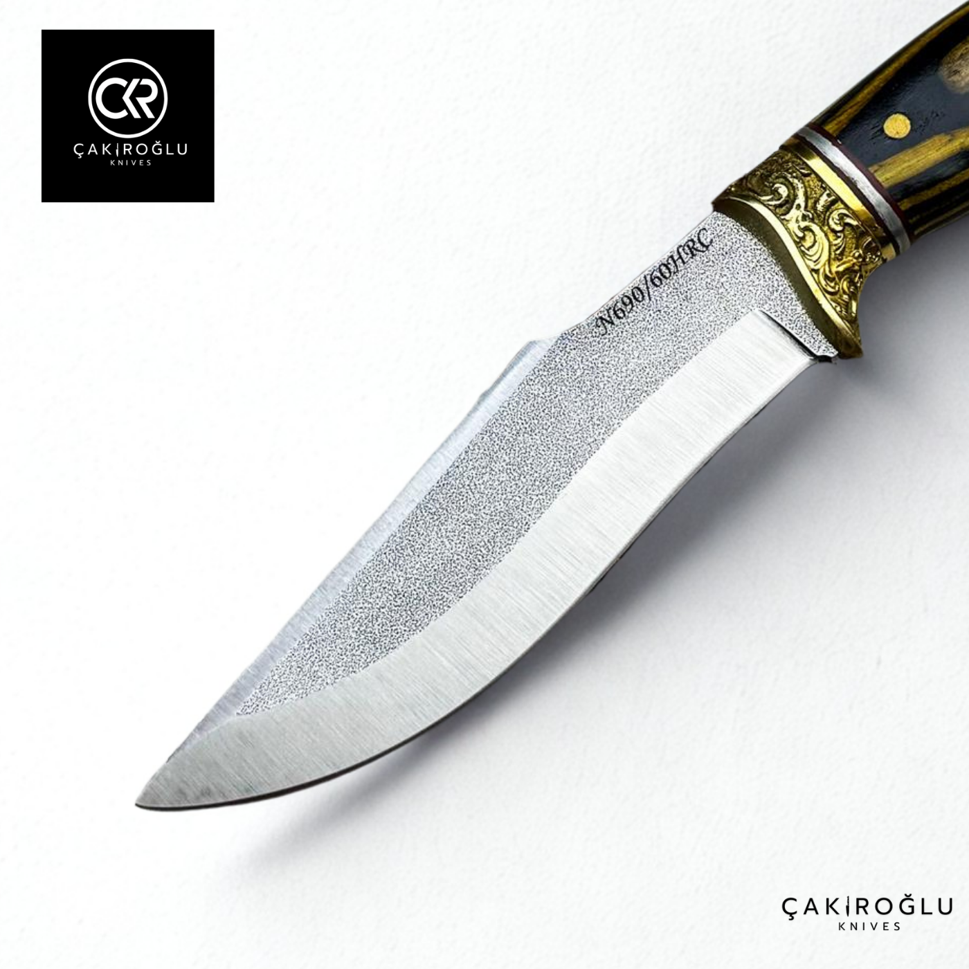 Heritage 296 Golden Viper - Handcrafted Custom N690 Steel Hunting Knife