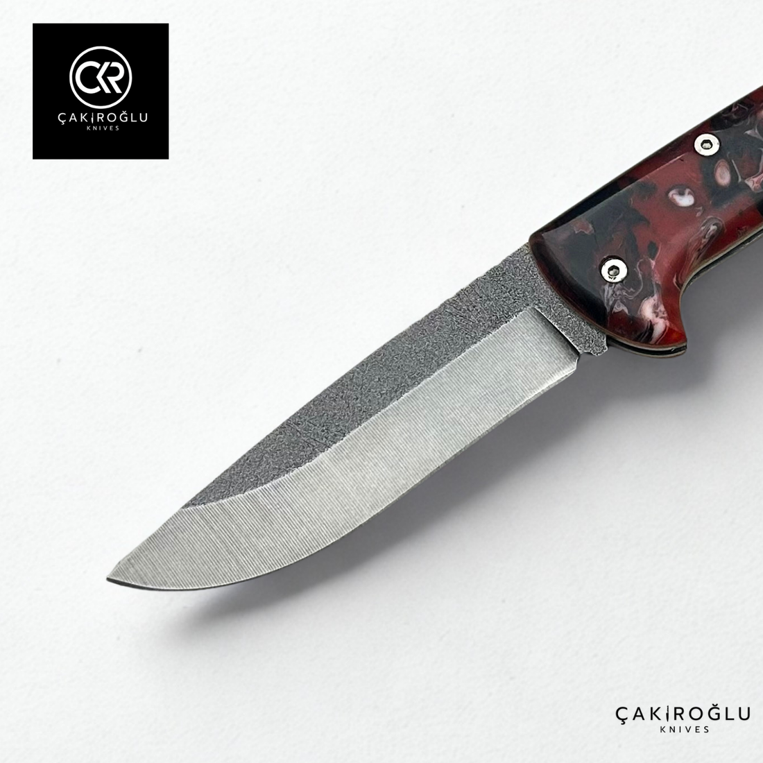 Göxon Altay - Epoxy Amber Handle Handcrafted Knife