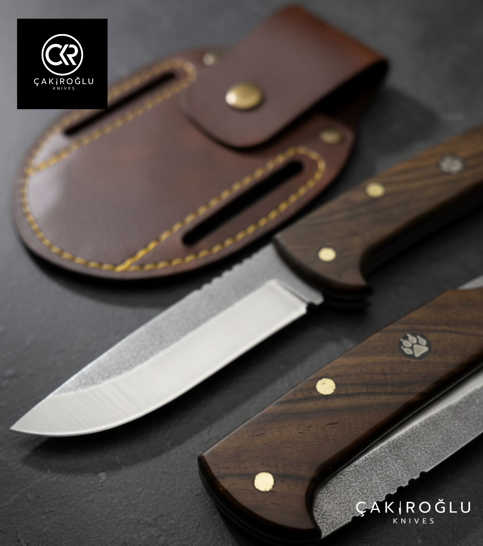 Göxon Börü - Walnut Root Handle Handcrafted Knife