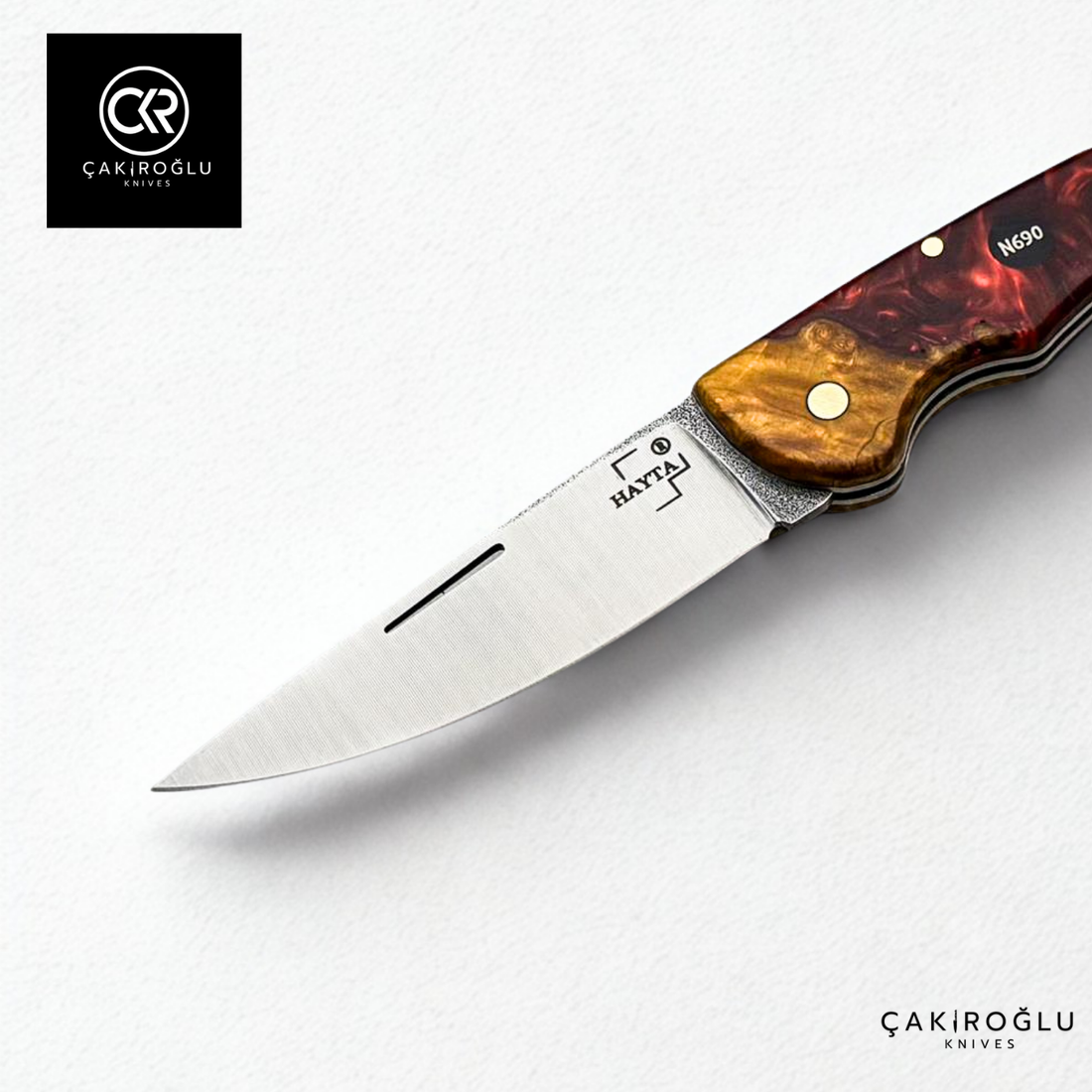 Hayta V1 Venetian Red Handcrafted Pocket Knife
