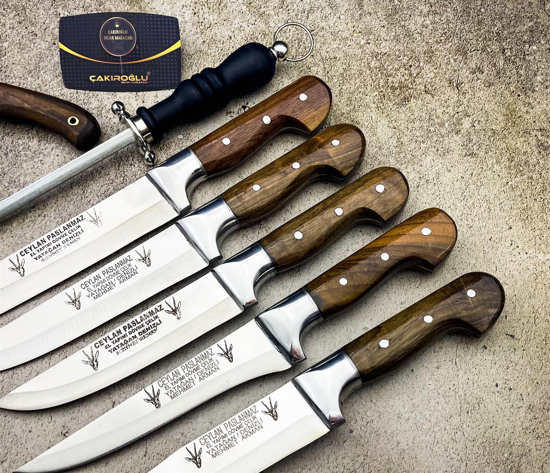 Ceylan Handmade 5-Piece Kitchen Knife Set