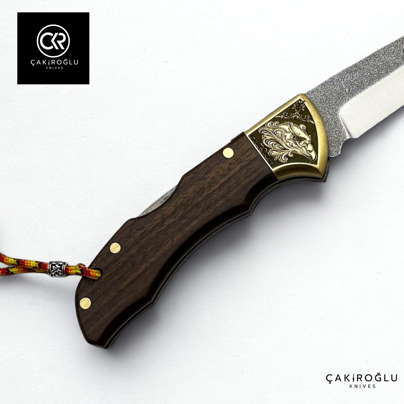 Showy Elite Medium Size Handcrafted Custom Folding Knife - N690 Böhler Steel & Engraved Brass Apron