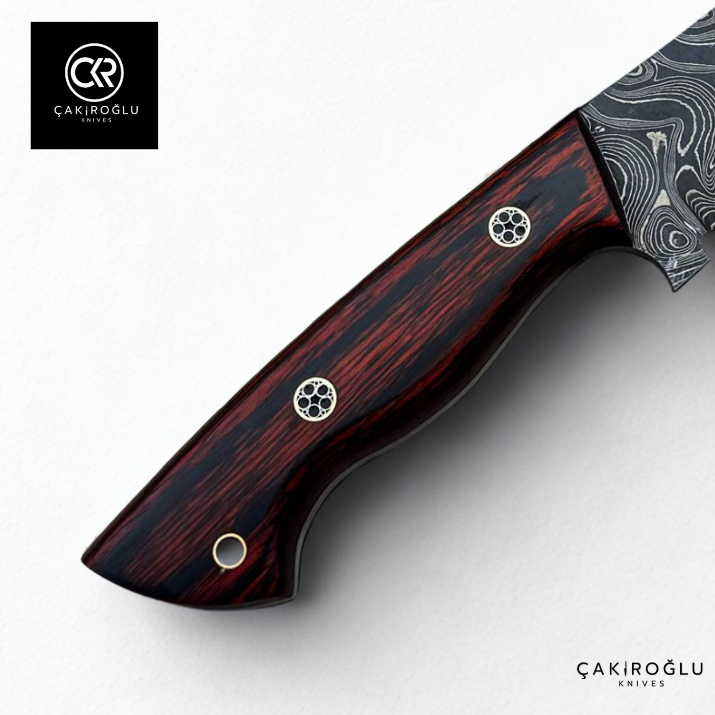 Handcrafted Custom-made Damascus Steel & Cocobolo Wood Handle Tanto Model Hunting Knife