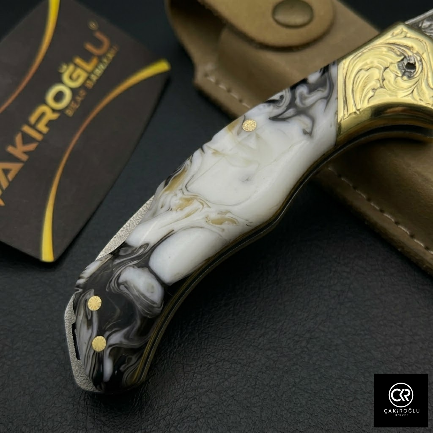Handmade Folding Knife - Engraved Böhler N690 Steel