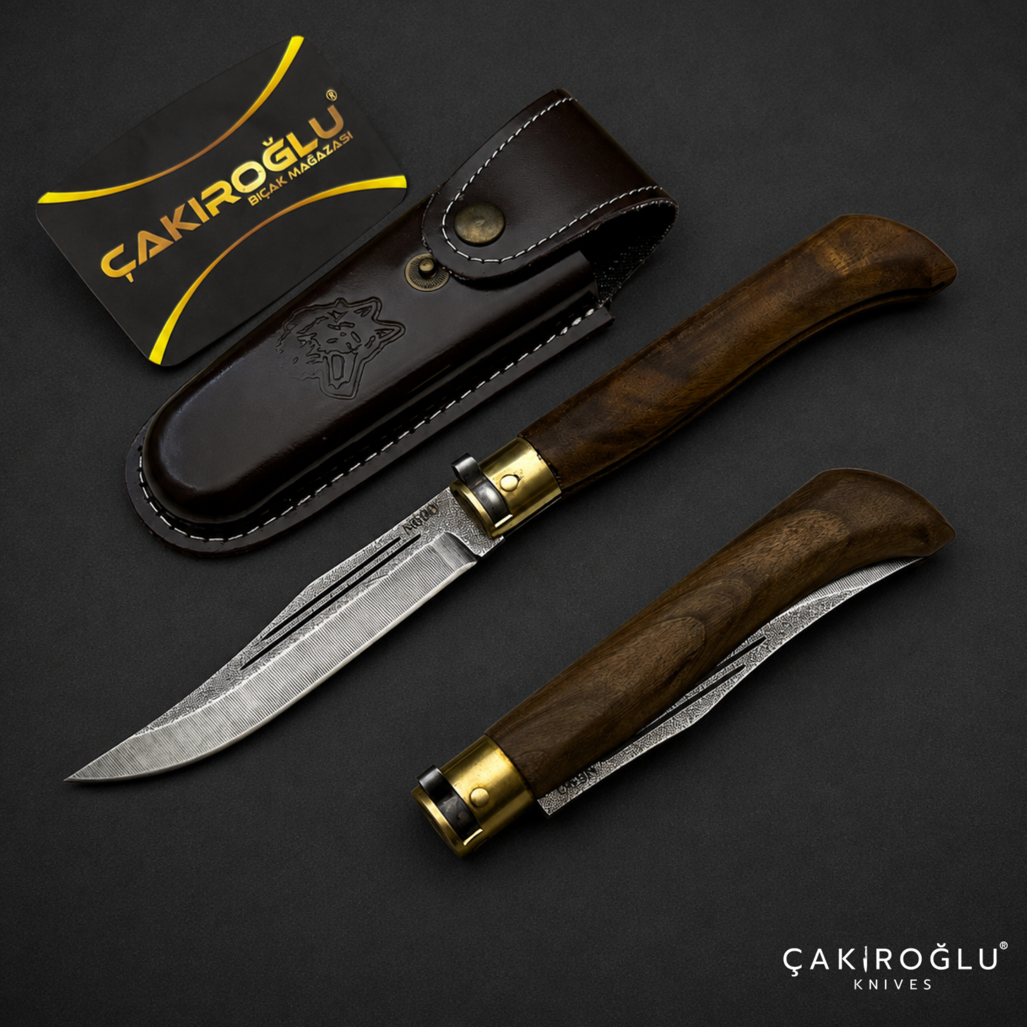 Handmade N690 Steel Custom Folding Pocket Knife - Edc Walnut Handle