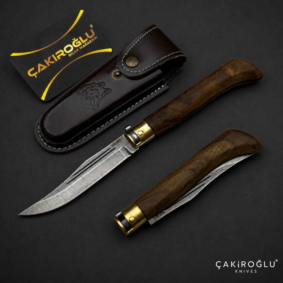 Handmade N690 Steel Custom Folding Pocket Knife - Edc Walnut Handle