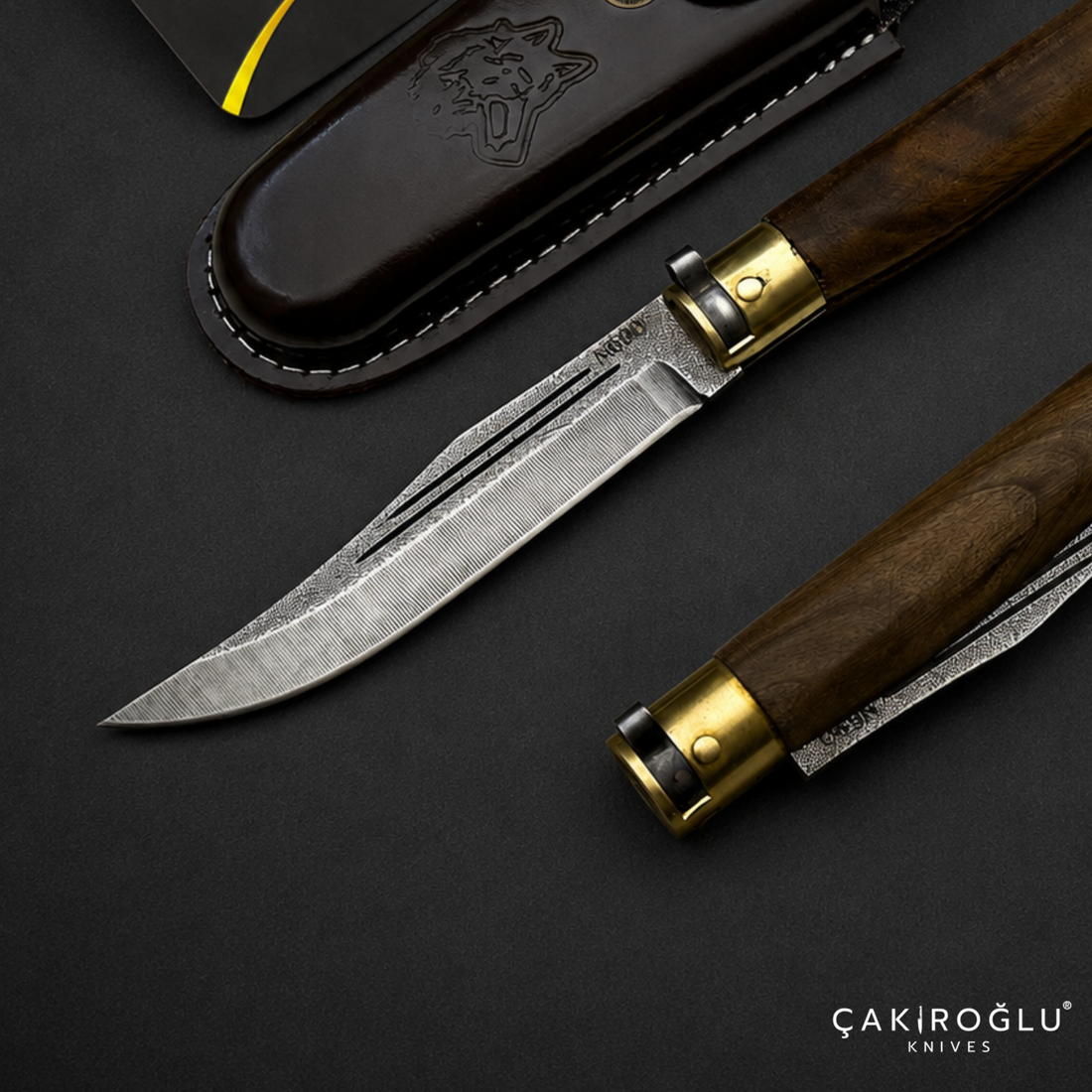 Handmade N690 Steel Custom Folding Pocket Knife - Edc Walnut Handle