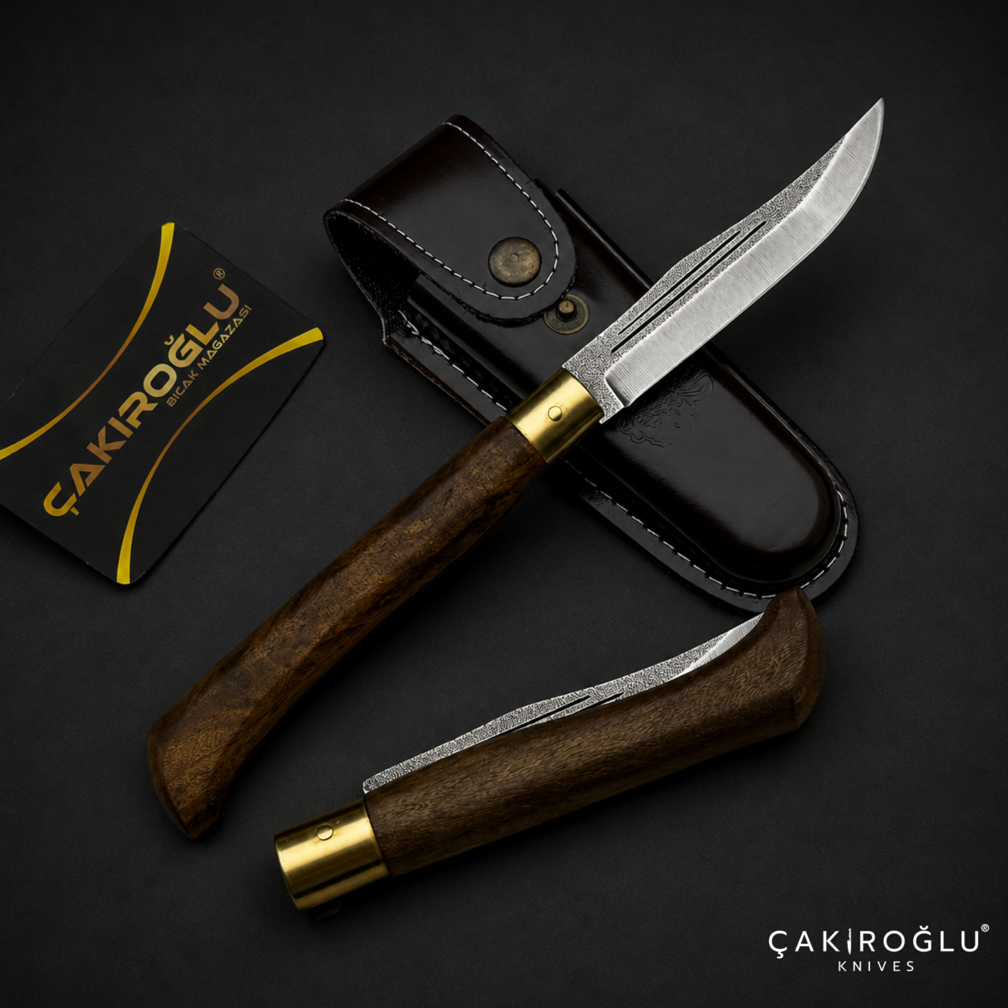 Handmade N690 Steel Custom Folding Pocket Knife - Edc Walnut Handle