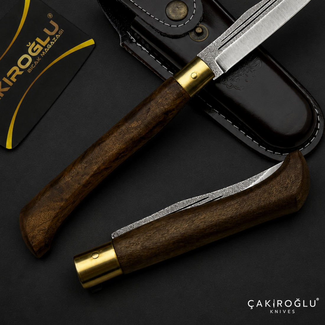 Handmade N690 Steel Custom Folding Pocket Knife - Edc Walnut Handle