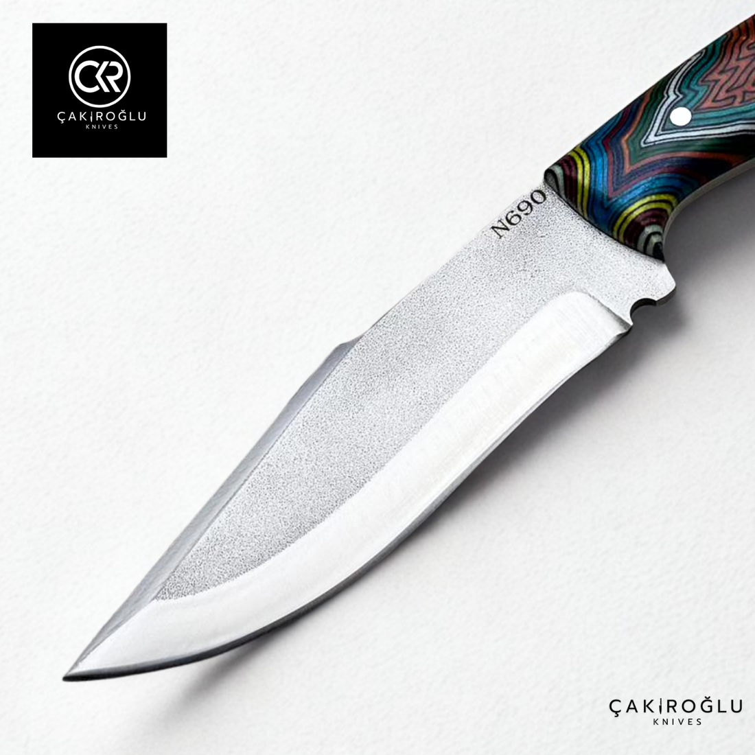 Handcrafted Custom-made Böhler N690 Steel & G-carta Handle Hunting Knife