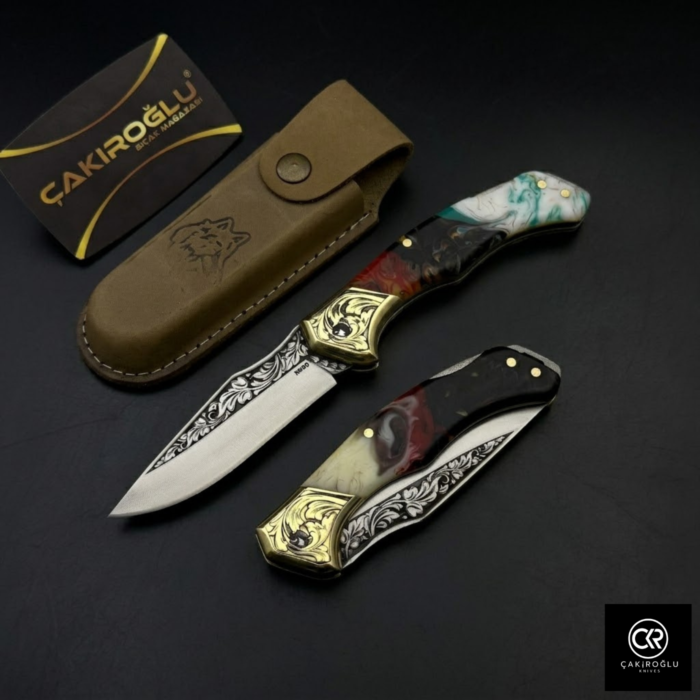 Handmade Folding Knife - Engraved Böhler N690 Steel