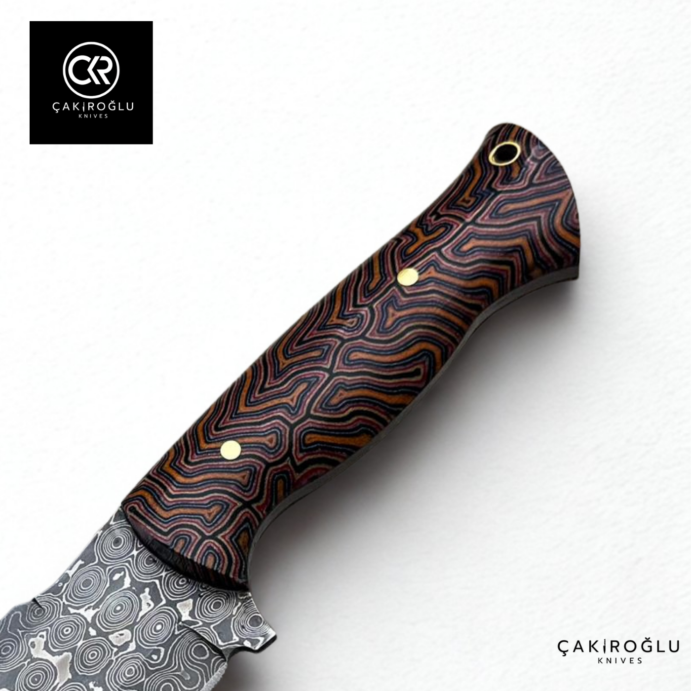 327 Mountaineer Ember - Limited Edition Handcrafted Custom-made Damascus Knife