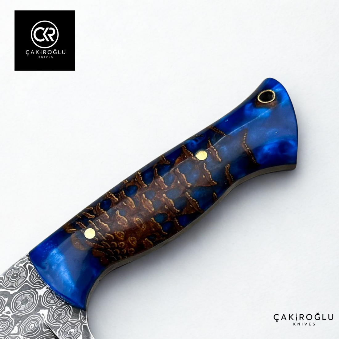 327 Mountaineer Pine Cone - Limited Edition Handcrafted Custom-made Damascus Knife