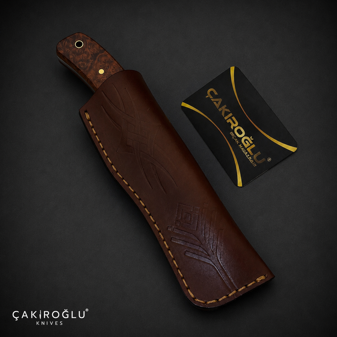 Damascus Steel Custom Hunting Knife - Handmade Bushcraft