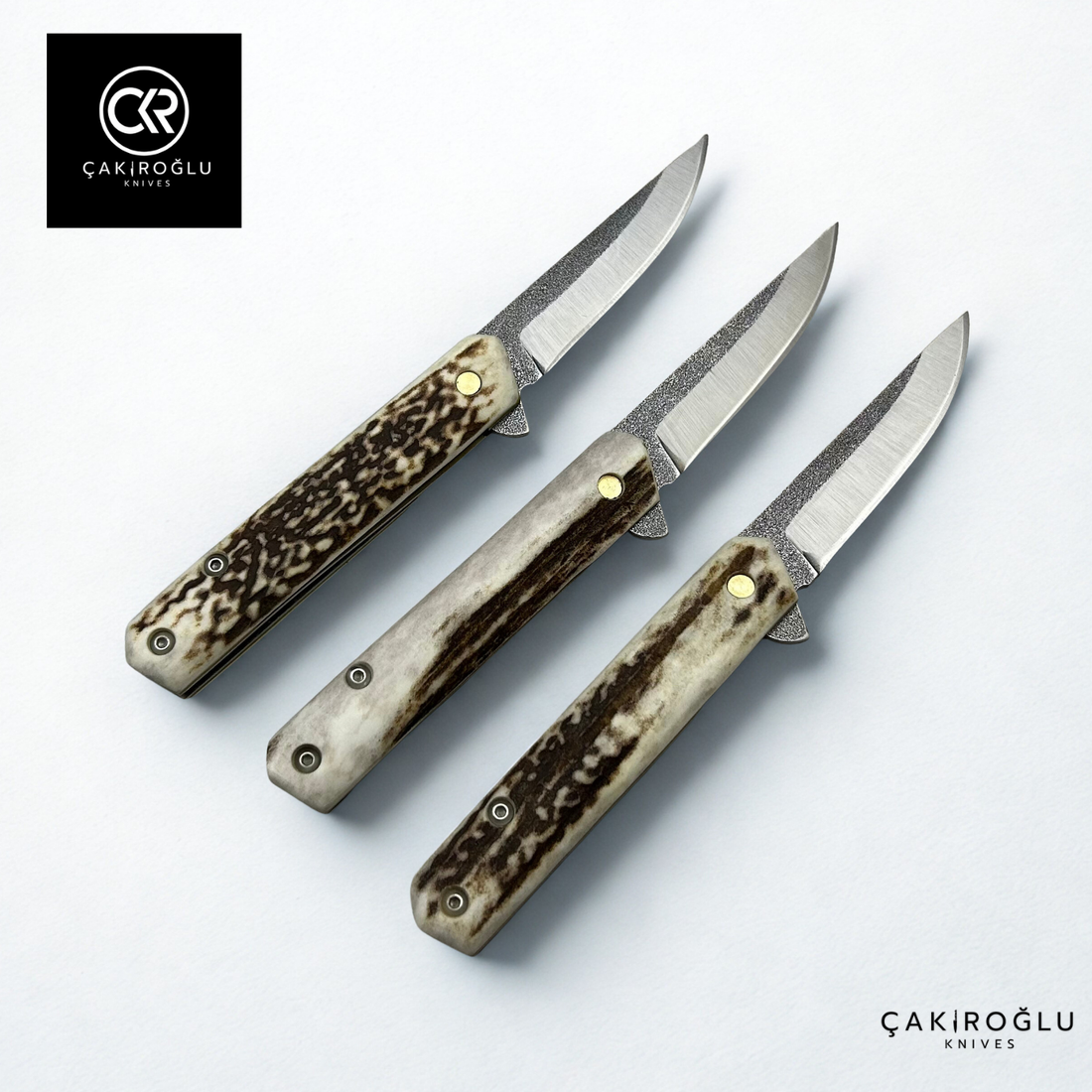 116 Gentleman V2 - Handcrafted N690 Böhler Steel Folding Knife with Deer Antler Handle