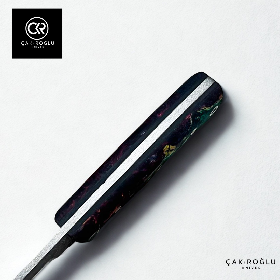 Handcrafted Custom-made Damascus Steel & Stabilized Handle Hunting Knife