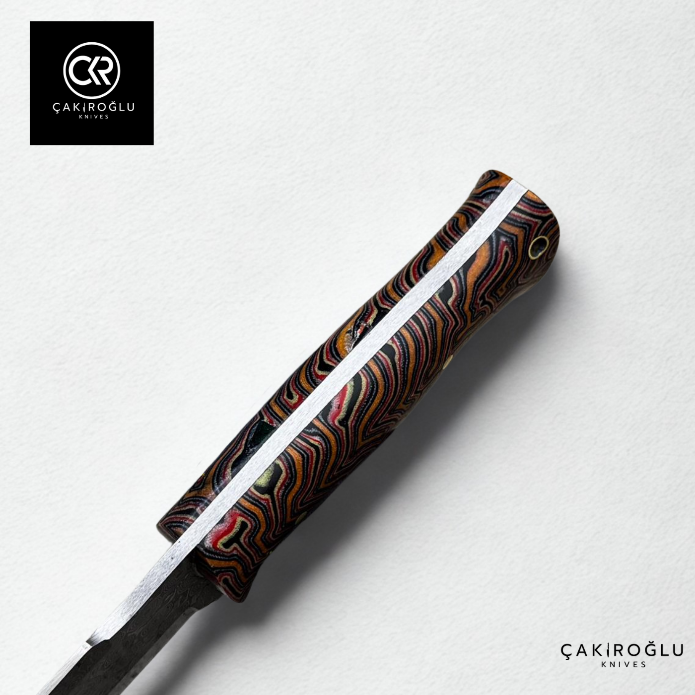 327 Mountaineer Ember - Limited Edition Handcrafted Custom-made Damascus Knife