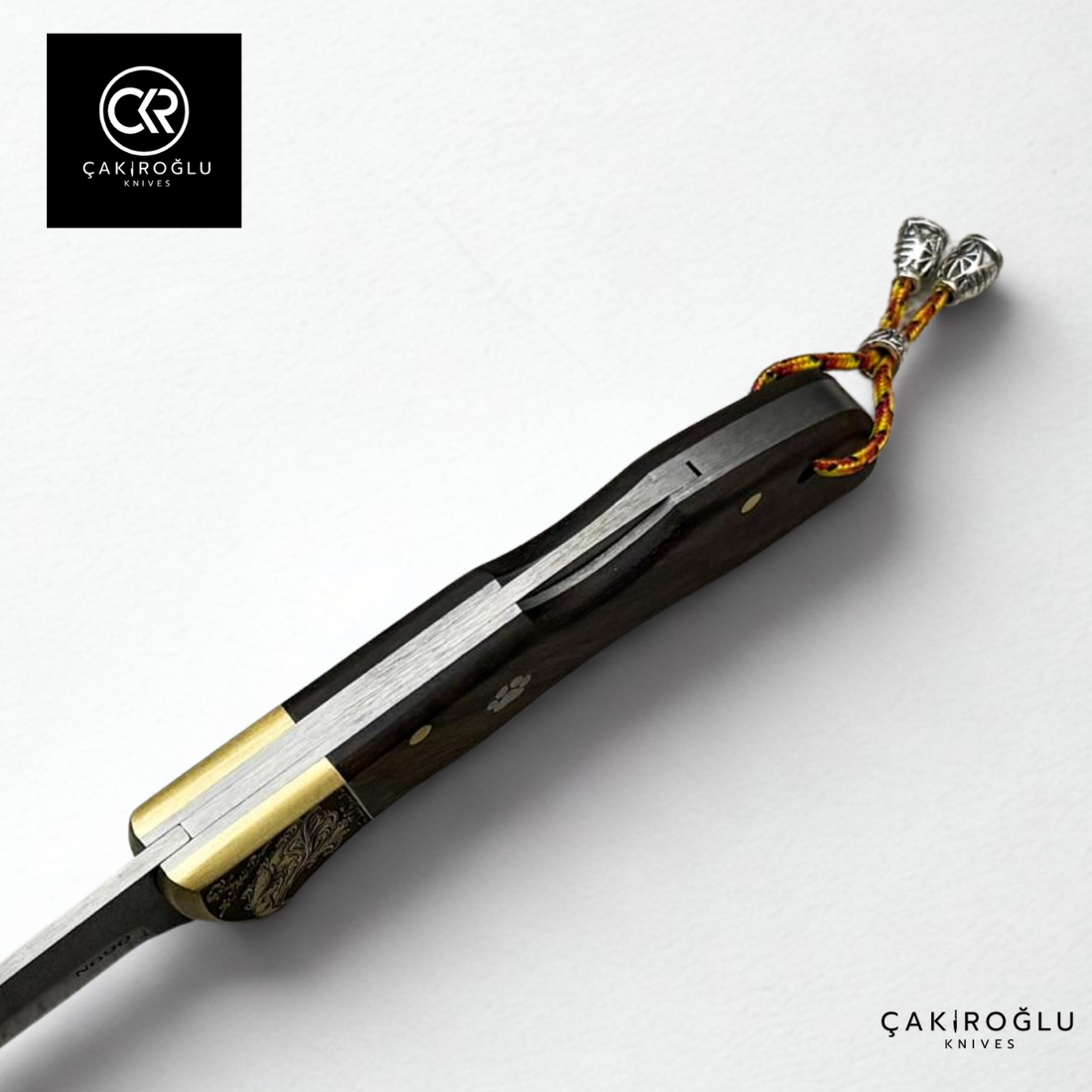 Showy Elite Large Size Handcrafted Custom Folding Knife - N690 Böhler Steel & Engraved Brass Apron