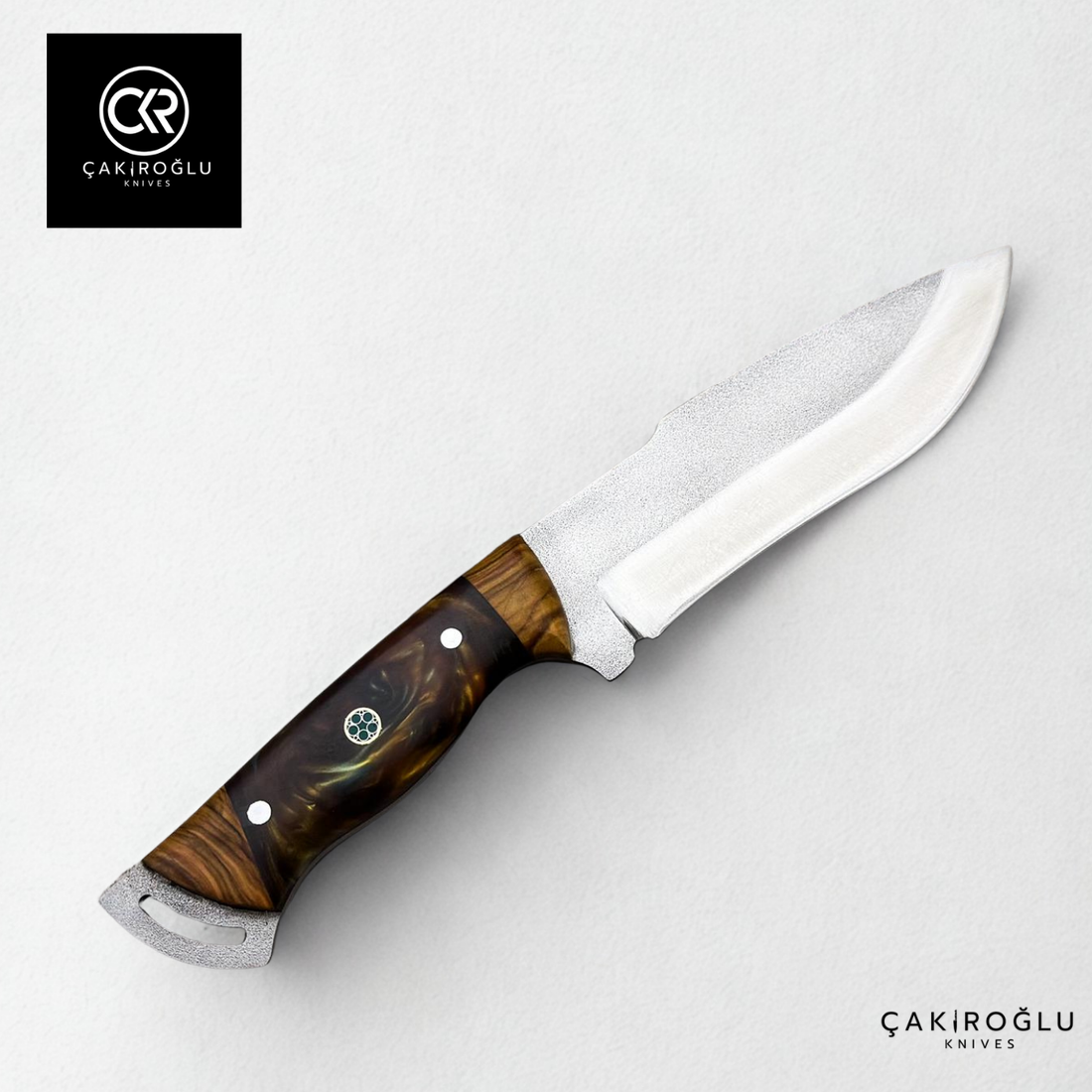 Handcrafted Custom-made Böhler N690 Steel & Epoxy Hybrid Handle Hunting Knife