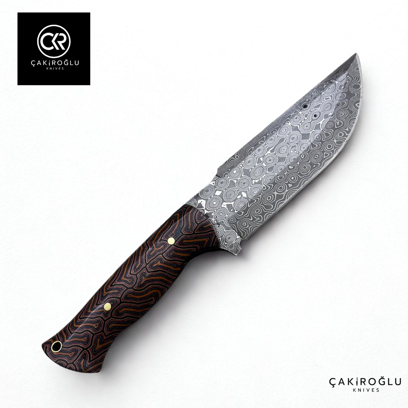 327 Mountaineer Ember - Limited Edition Handcrafted Custom-made Damascus Knife