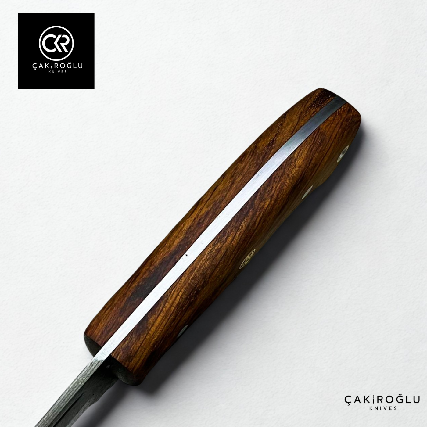 Handcrafted Custom-made Damascus Steel & Rosewood Handle Hunting Knife