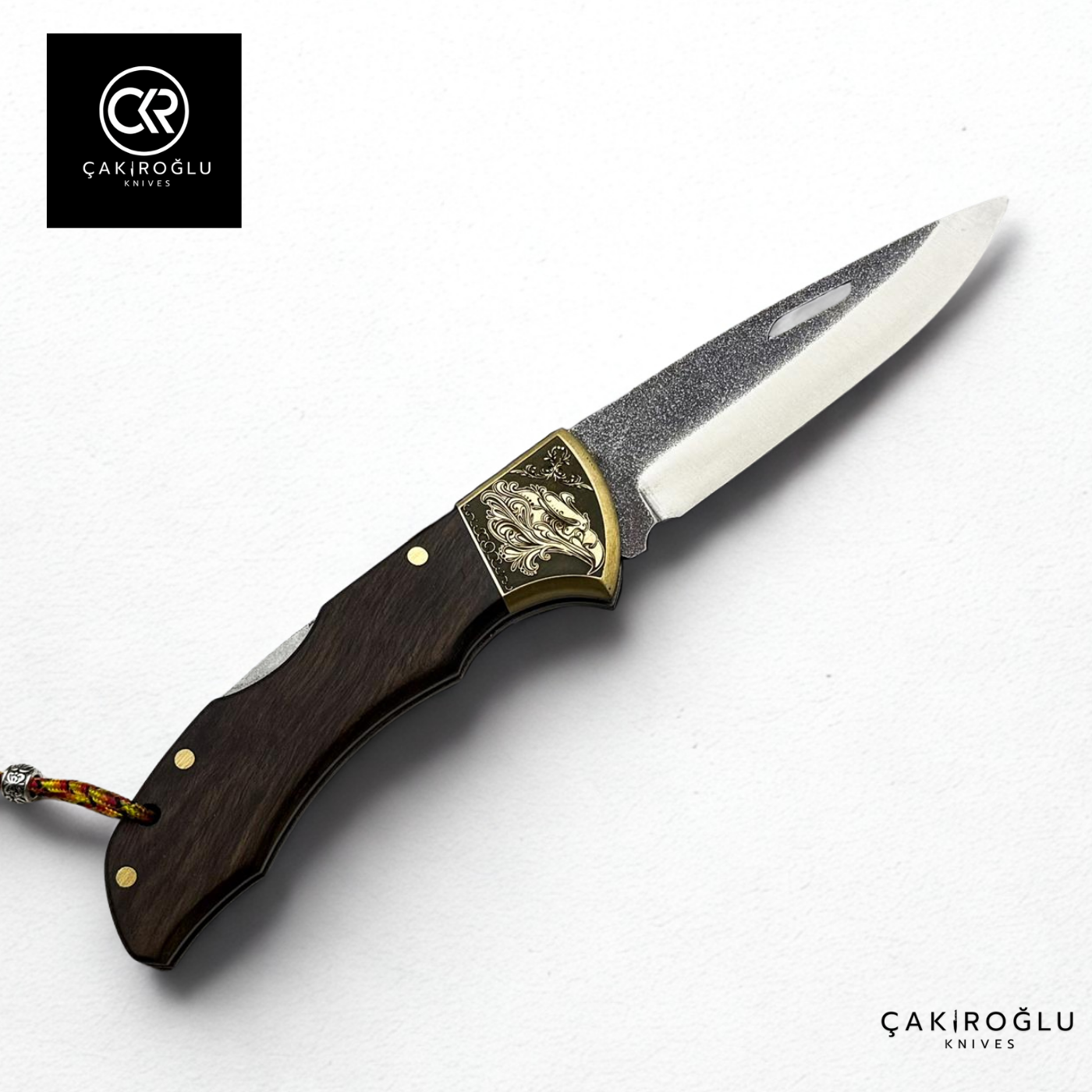 Showy Elite Large Size Handcrafted Custom Folding Knife - N690 Böhler Steel & Engraved Brass Apron