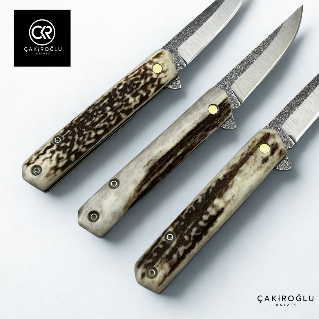 116 Gentleman V2 - Handcrafted N690 Böhler Steel Folding Knife with Deer Antler Handle
