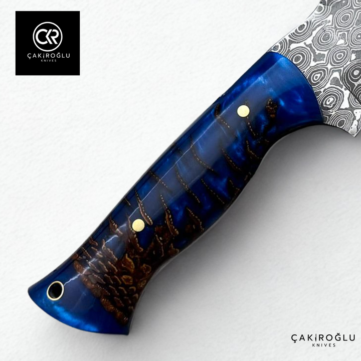 327 Mountaineer Pine Cone - Limited Edition Handcrafted Custom-made Damascus Knife