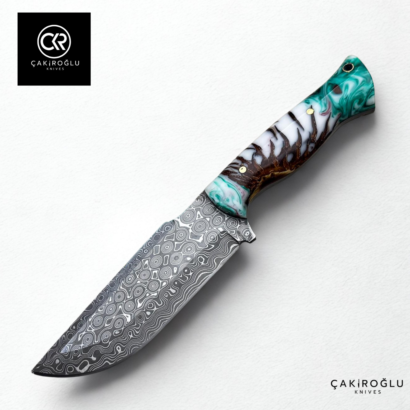 327 Mountaineer Pine Cone - Limited Edition Handcrafted Custom-made Damascus Knife