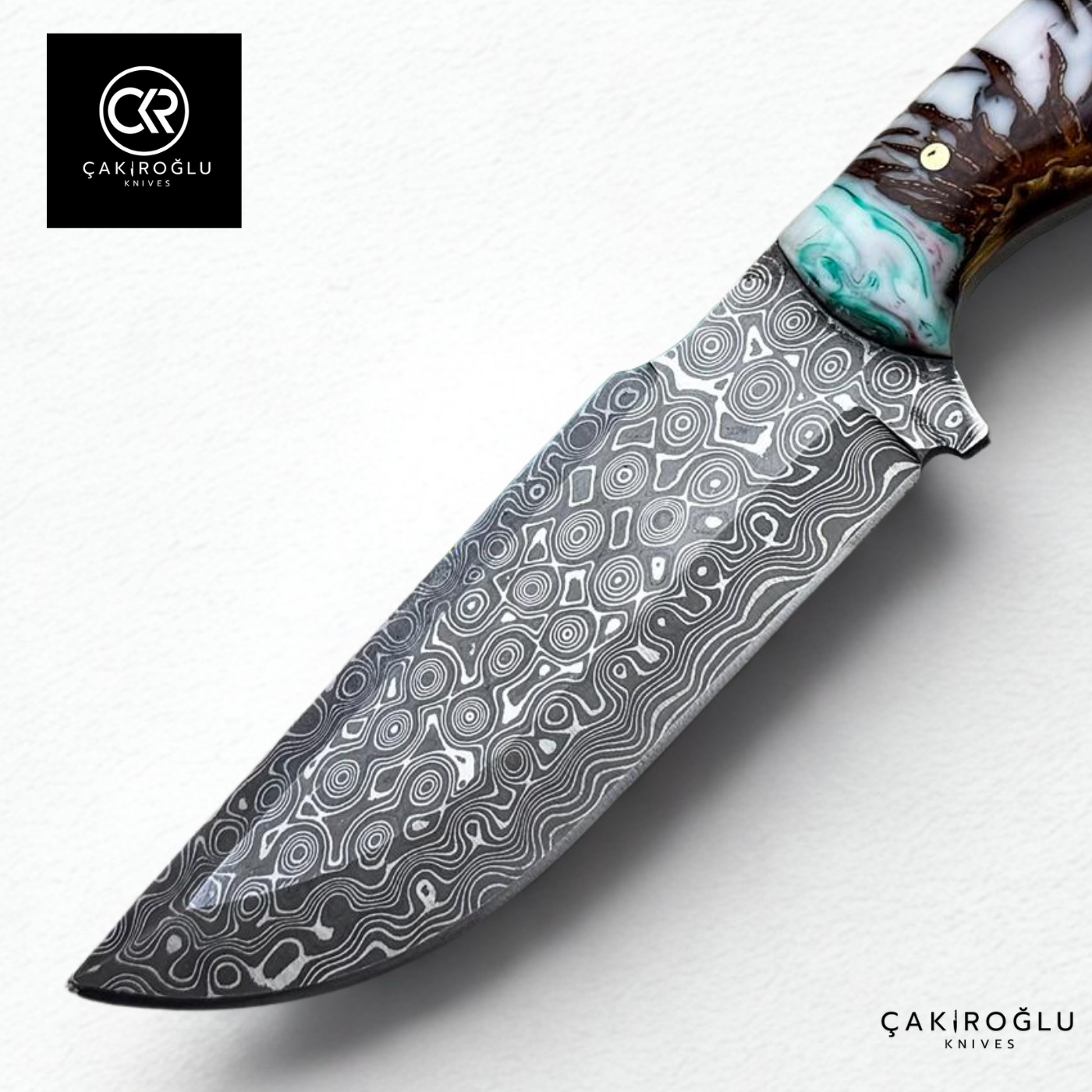 327 Mountaineer Pine Cone - Limited Edition Handcrafted Custom-made Damascus Knife