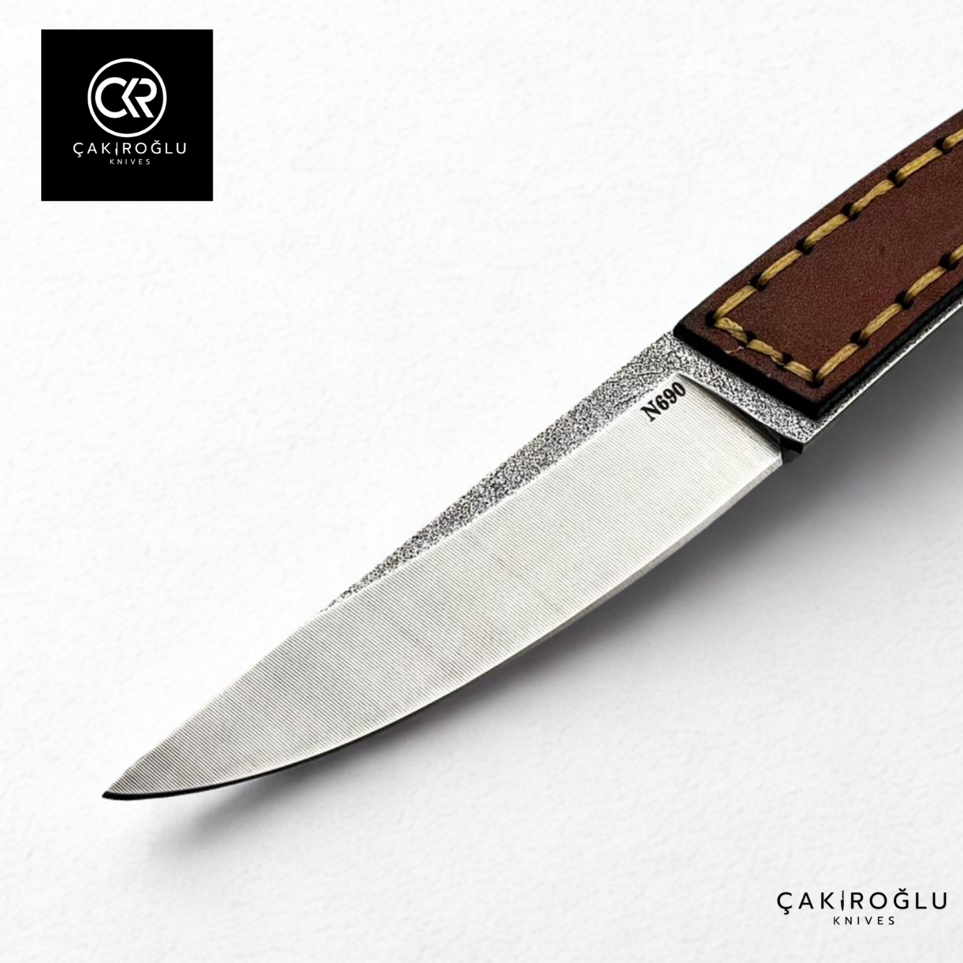 Handcrafted Custom-made Böhler N690 Steel & Leather Handle Hunting Knife