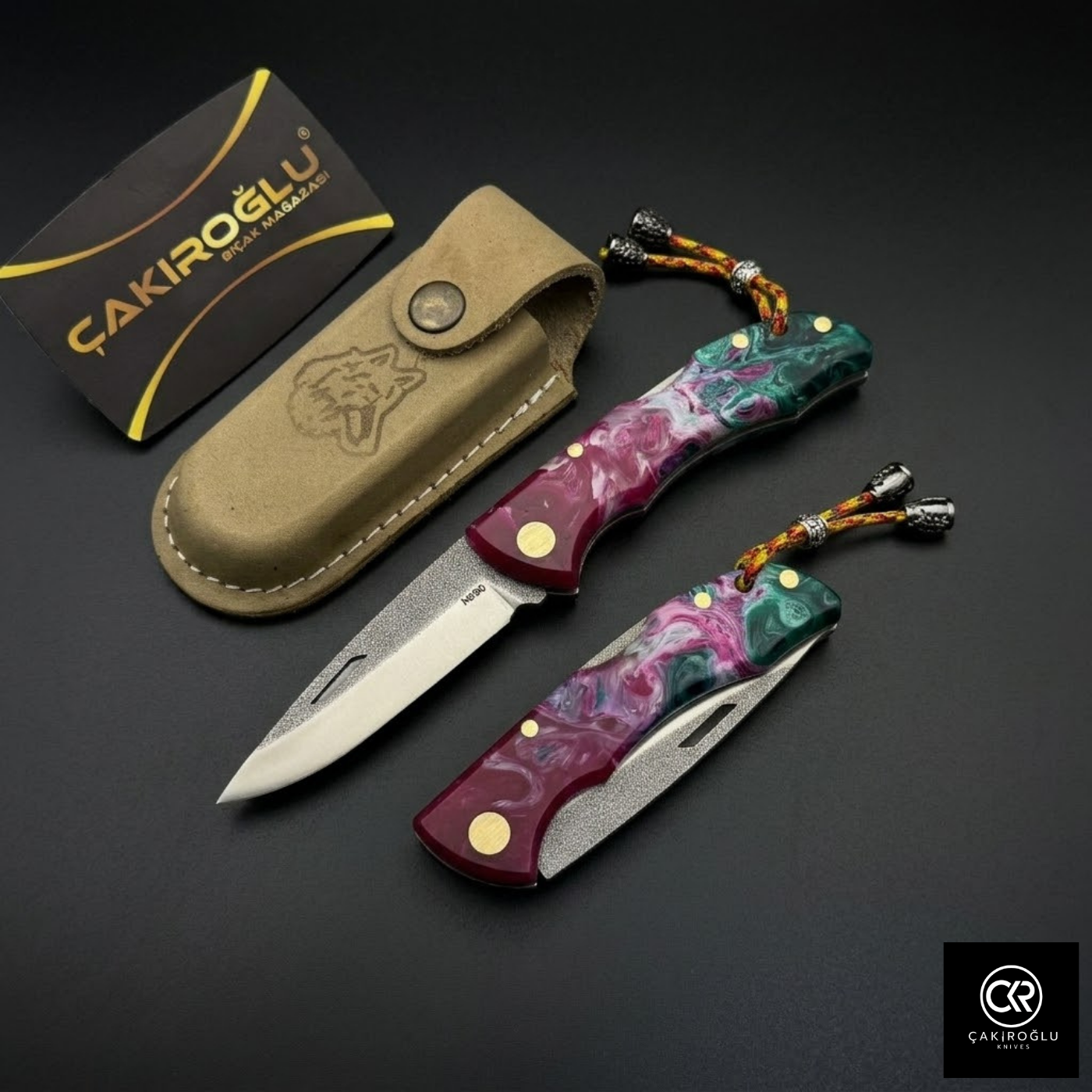 Showy Series Epoxy Version Handcrafted Custom Folding Knife - N690 Böhler Steel