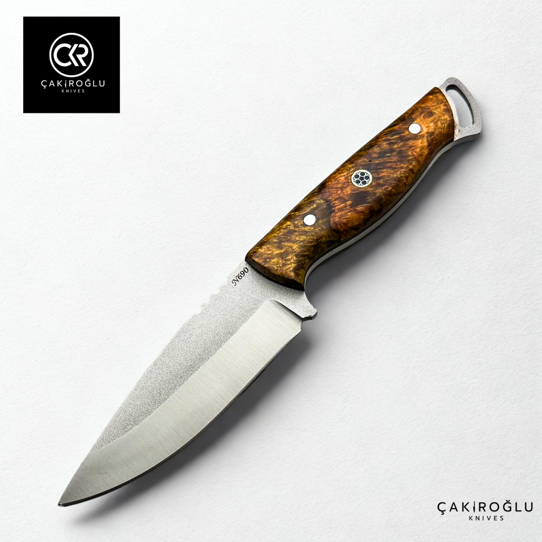 Handcrafted Custom-made Böhler N690 Steel & Stabilized Handle Hunting Knife