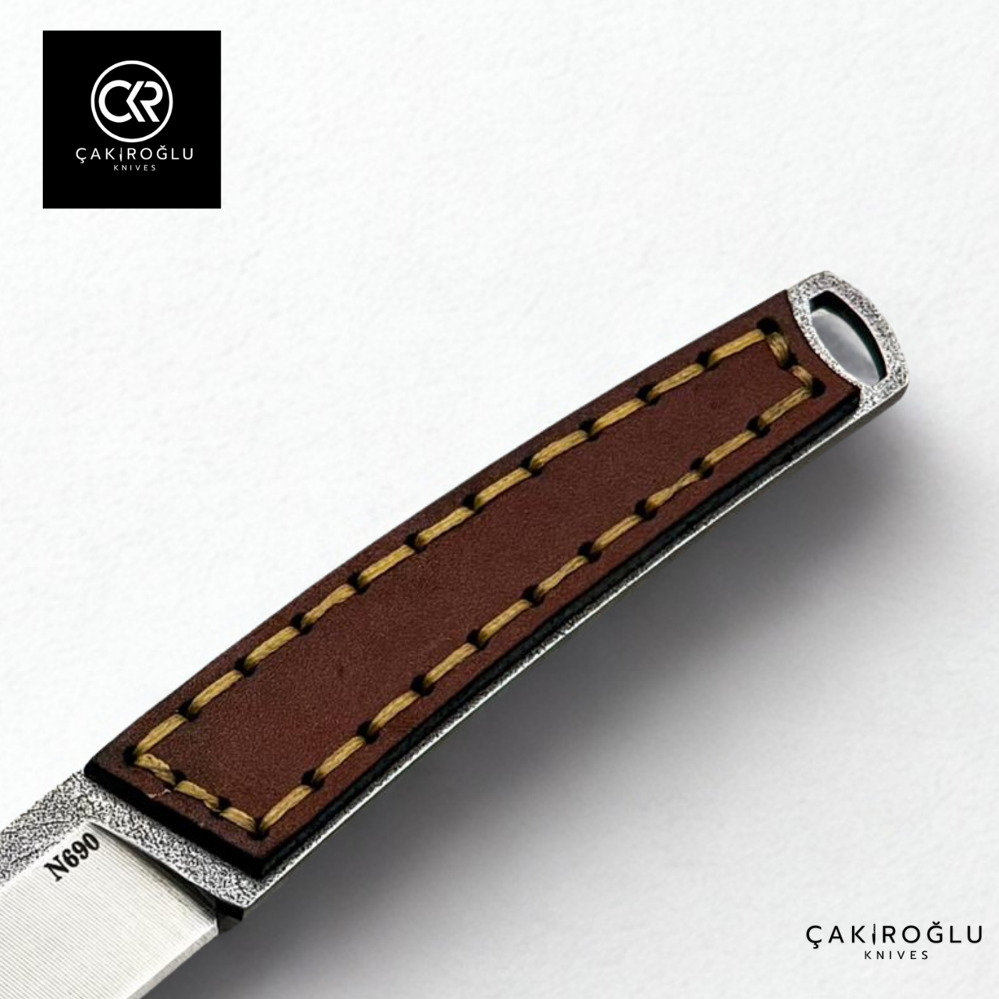 Handcrafted Custom-made Böhler N690 Steel & Leather Handle Hunting Knife